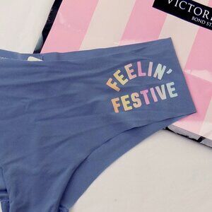 nwt VS PINK no show seamless feelin' festive